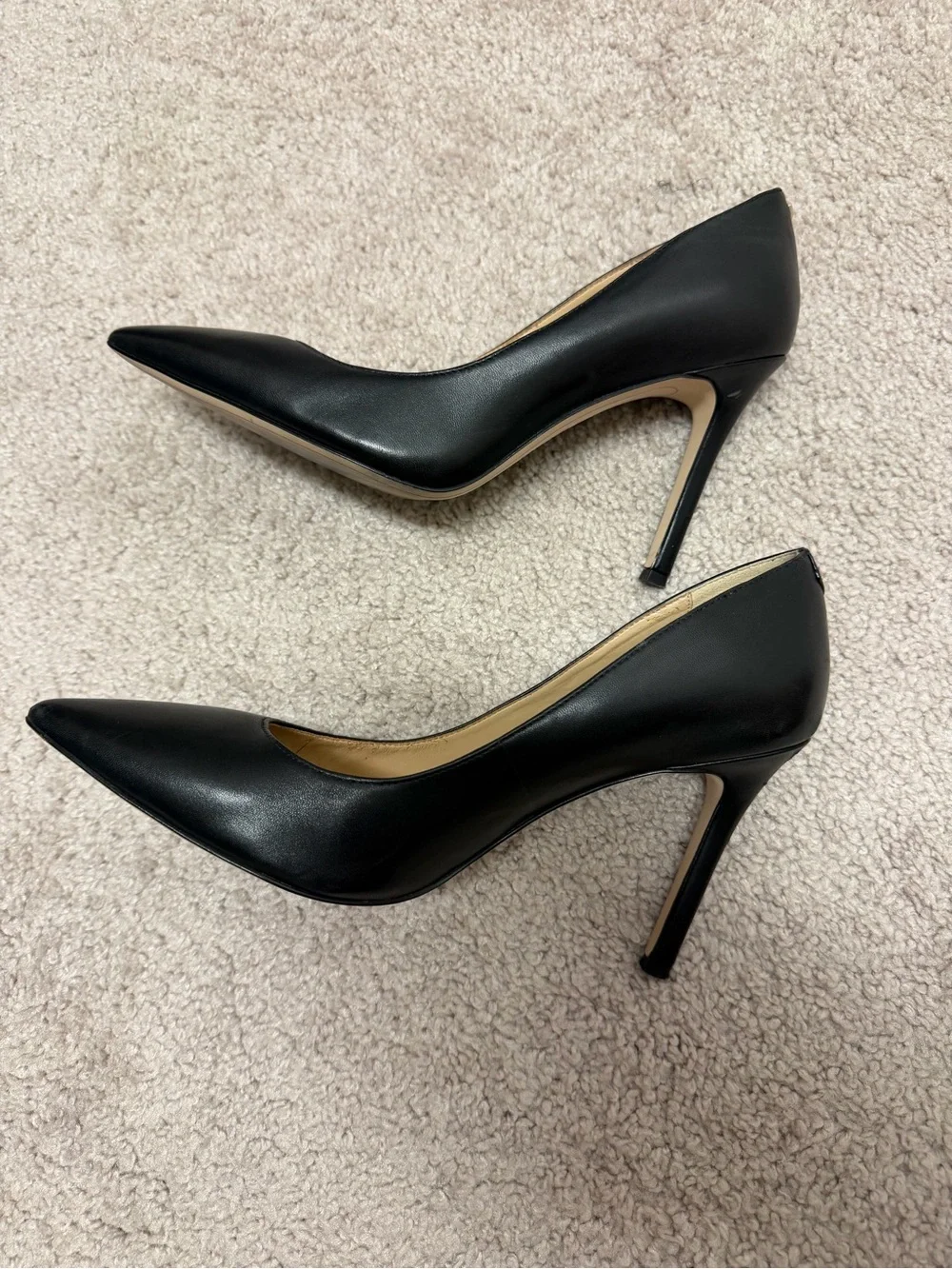 Sam Edelman Black Pointed Leather Heels